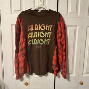 Dazed & Confused Alright Alright Alright Upcycled Graphic Tee/Flannel
